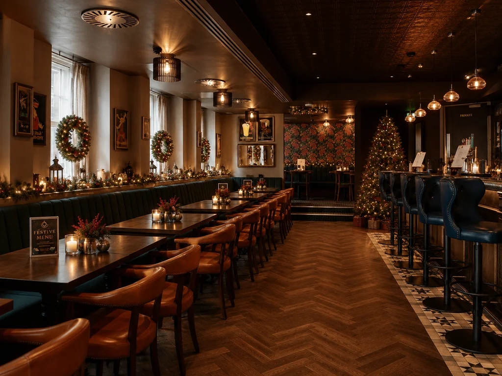 Festive table setting at The Mulcaster